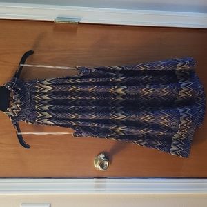 Women's Cato Sleeveless Top - XL- Purple/Gold Chevron (B2)